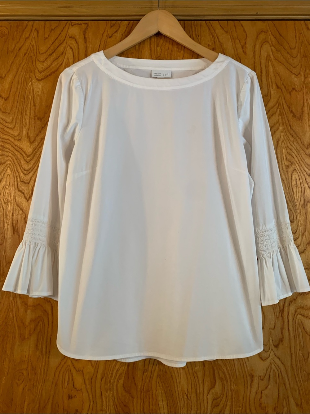 J. Jill White Ruffled Sleeve Blouse